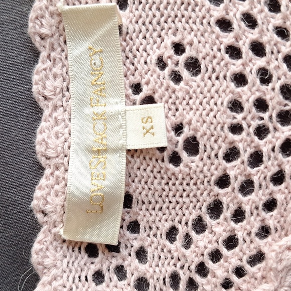Pre-owned LOVE SHACK FANCY NATALIE PINK RUFFLE SWEATER  Good Condition No damage - Picture 2 of 5